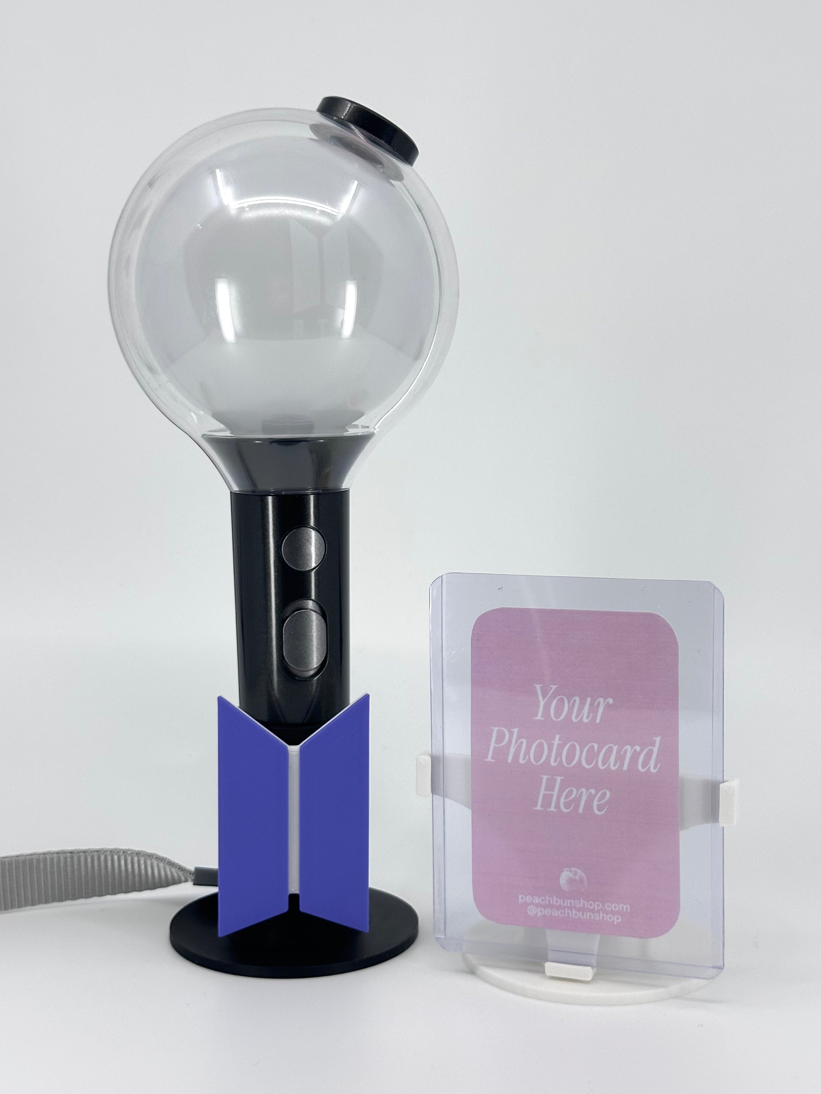BTS Map of the Soul Version Lightstick in a customizable 3D Printed Stand for Lightstick